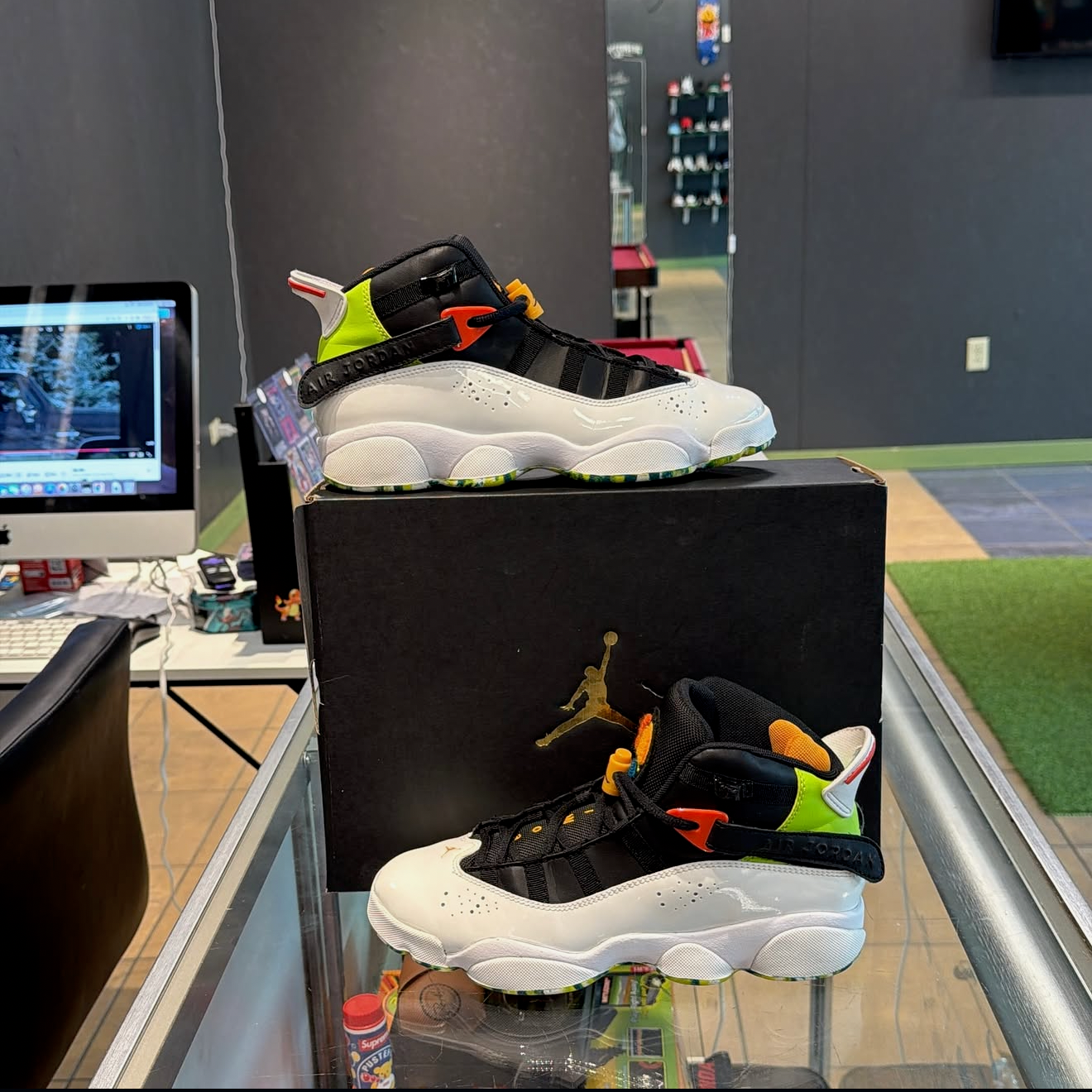 Jordan 6 Rings Neon Green